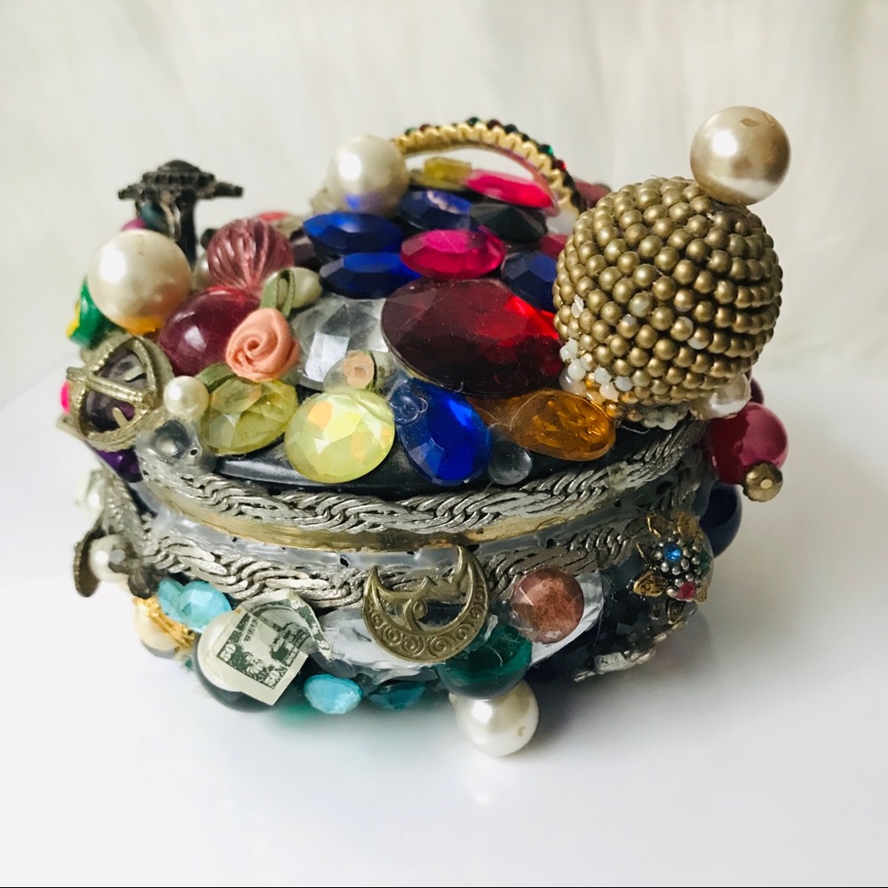 Vintage 90s Handmade “Jewels” Seattle Jewelry Box - Picture 3 of 14